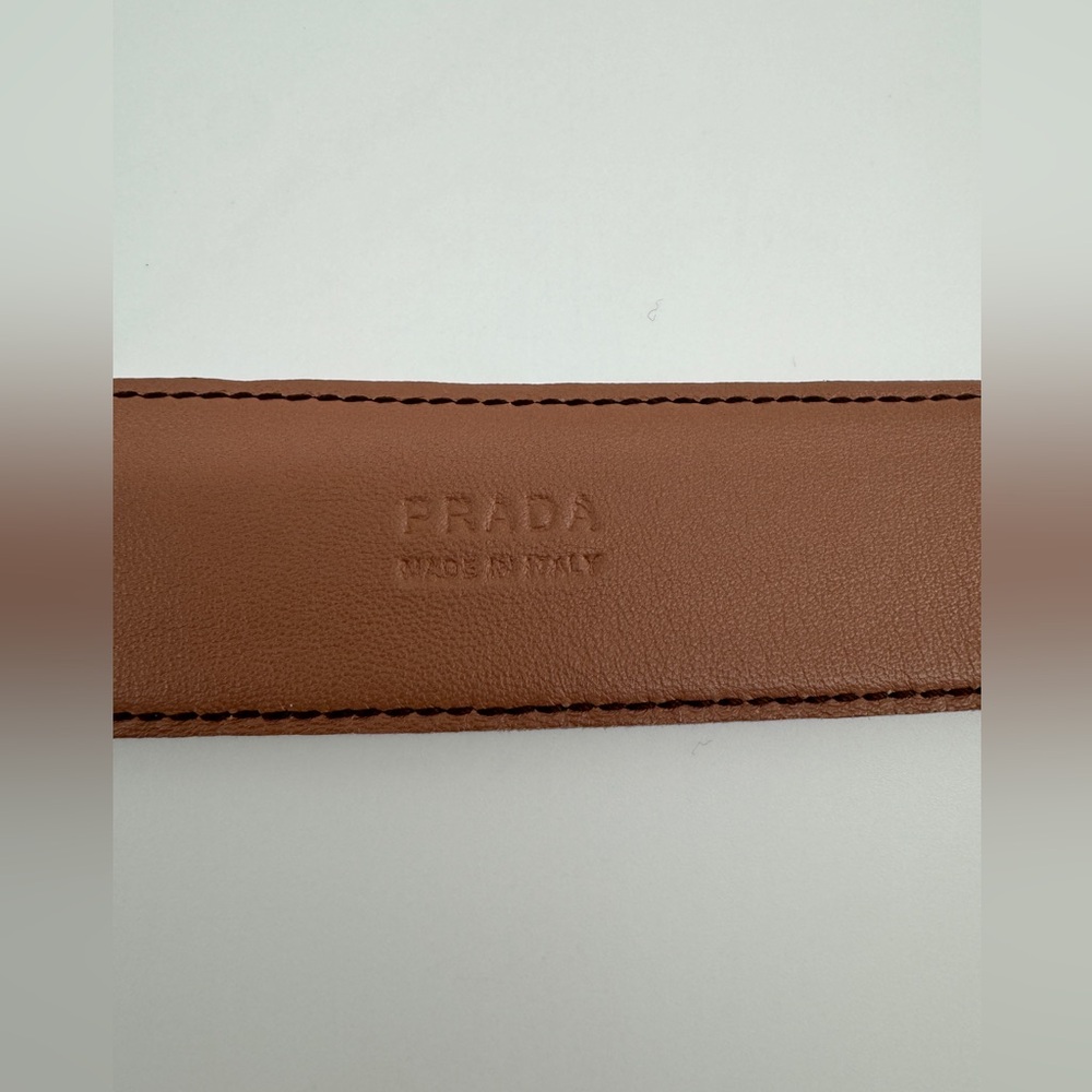 PRADA Suede Leather Blush Belt Size 80/32 1C 5379 Women Made In Italy - Picture 4 of 14